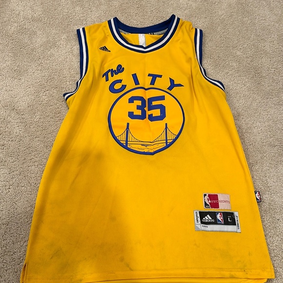 Adidas Kevin Durant Golden State Warriors Jersey Size Large Condition 6/10 - Picture 1 of 4
